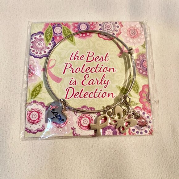 Charm Bracelet for Breast Cancer - Picture 1 of 8